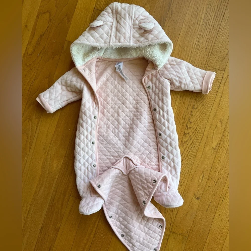 Nordstrom Light Pink Quilted Bunting, sz 3M